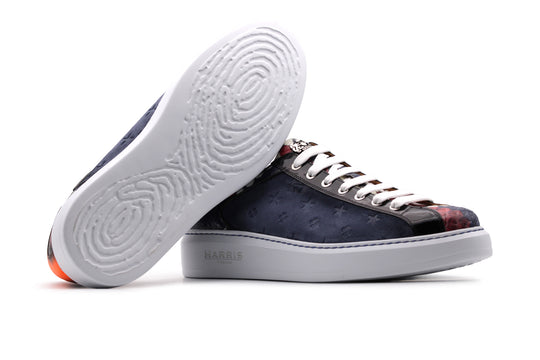 Zapatillas deportivas de ante Monogram y pitón