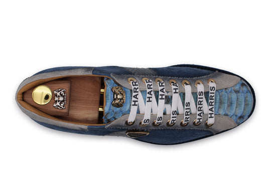 Zapatillas de ante y pitón