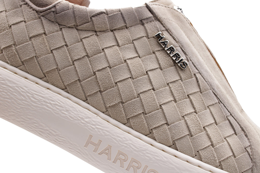 Woven leather slip-on sneakers