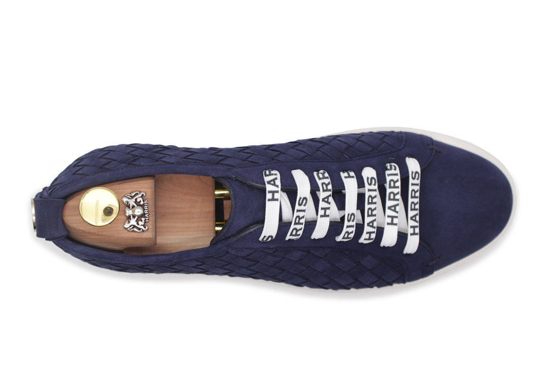 Woven leather sneakers