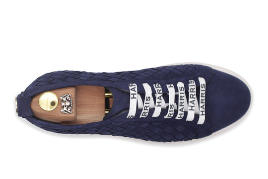 Woven leather sneakers