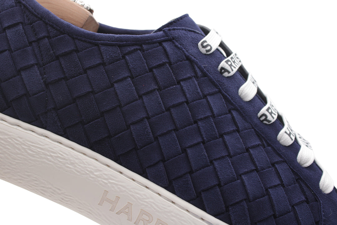 Woven leather sneakers