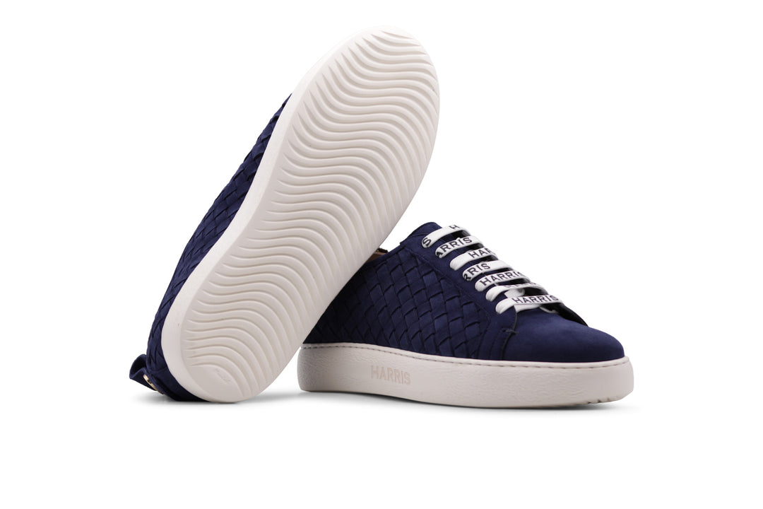 Woven leather sneakers