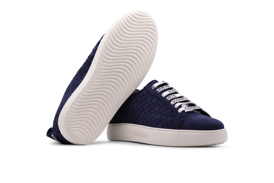 Woven leather sneakers