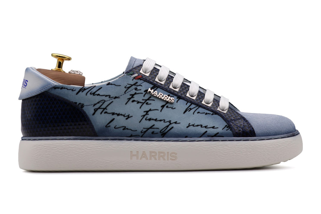 Wildleder-Sneakers und Writer-Details