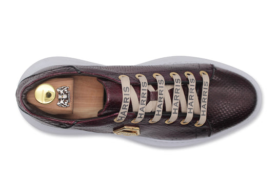 Real python leather sneakers