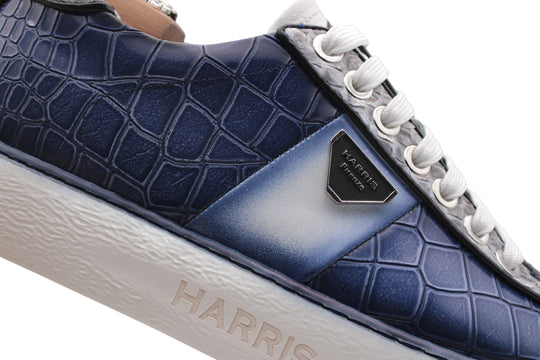 Sneakers effetto coccodrilo e vero pitone