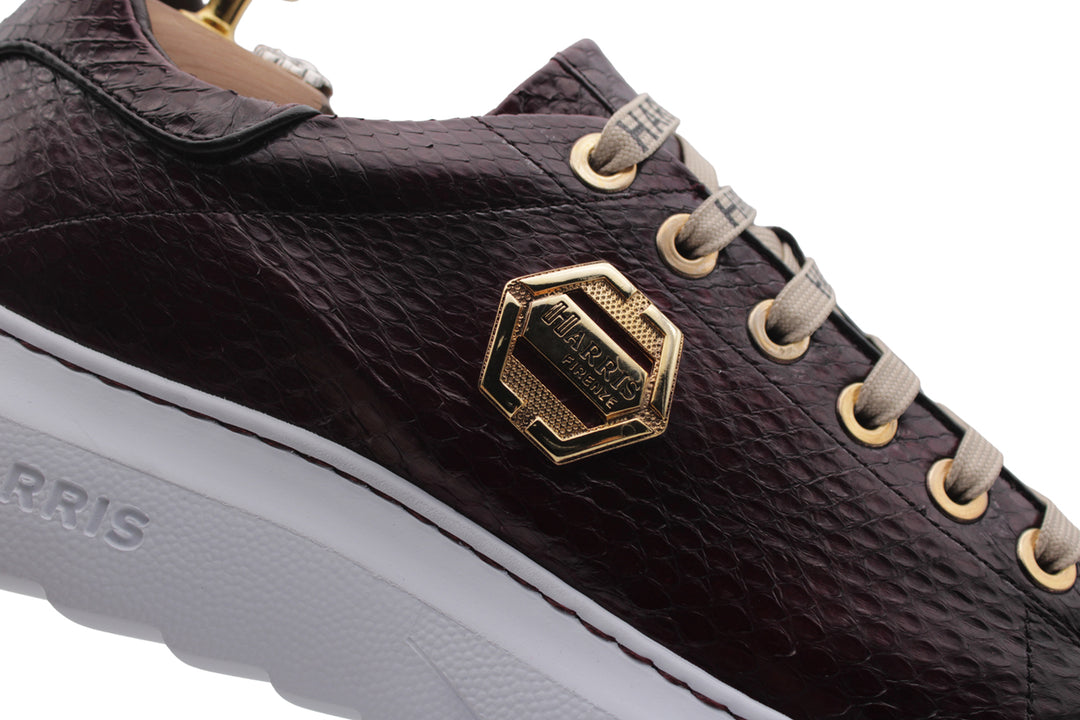 Real python leather sneakers