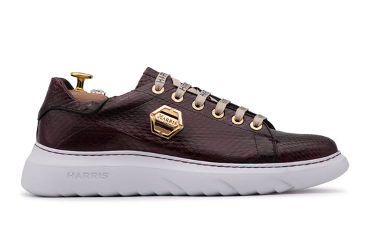 Real python leather sneakers