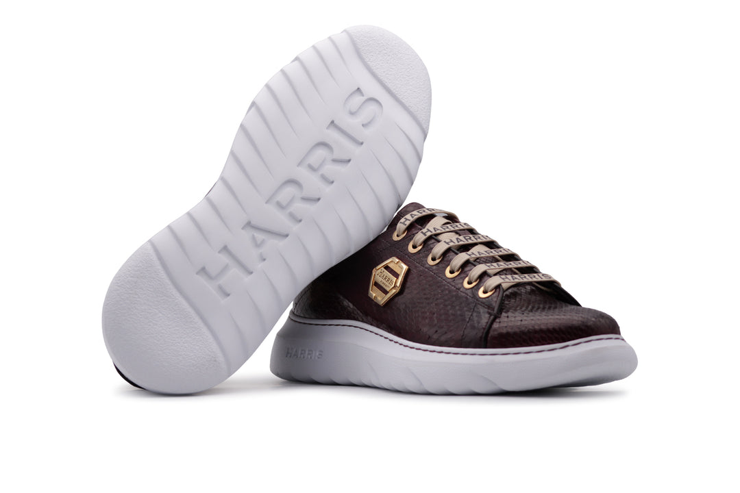 Real python leather sneakers