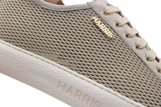 Sneaker effetto traforato e camoscio