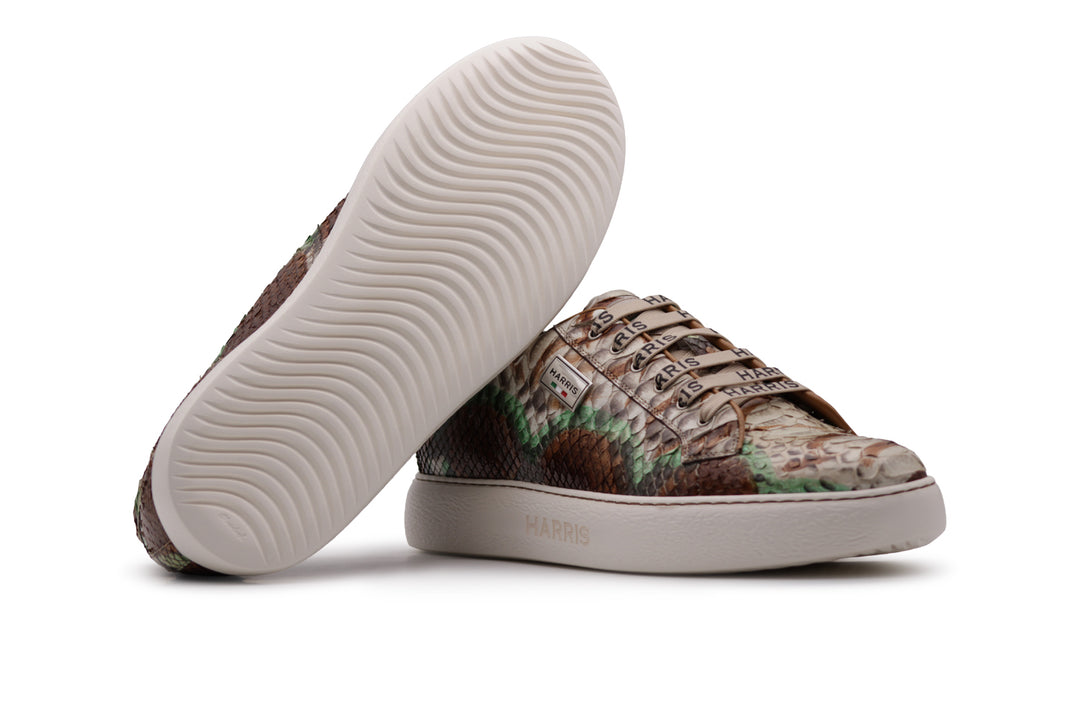 Multicolor python sneakers