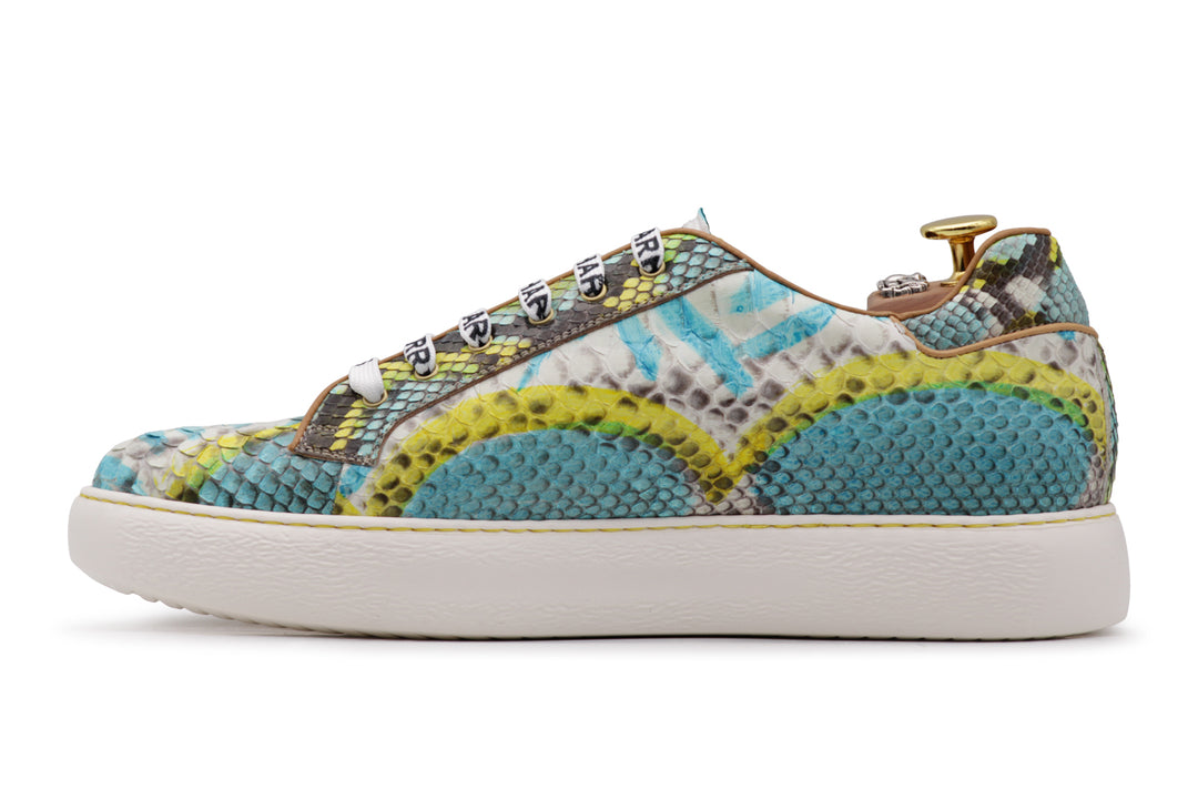 Multicolor python sneakers