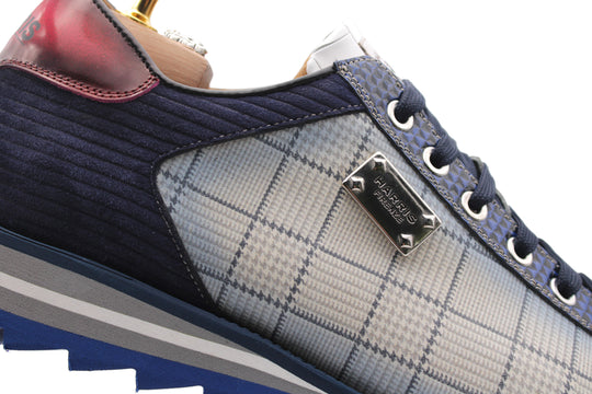 2817 Tweed and Coconut Sneakers – Beige and Blue