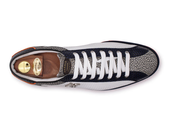 Sneakers in pelle traforata