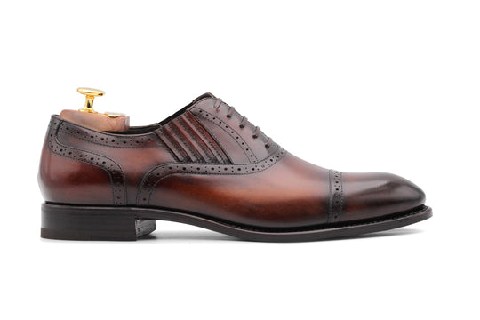 Francesina Slip-On con Decorazioni Brogue